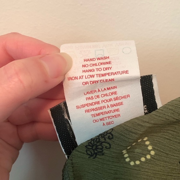 Vintage Jessica Petites Green Floral & Patterned Stretch Tie Pants Size Large P - Picture 6 of 8